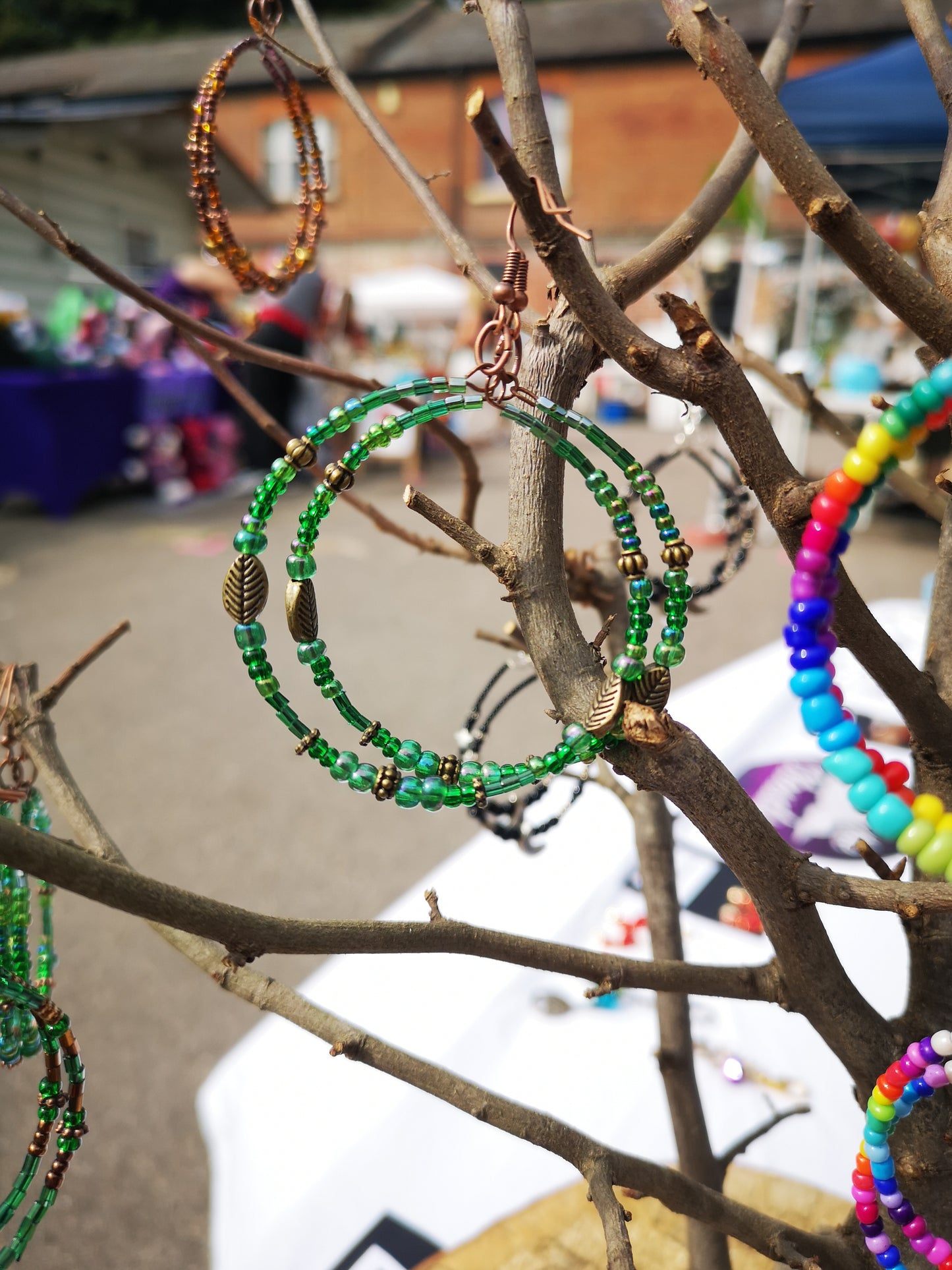 Beaded Hoop Earrings