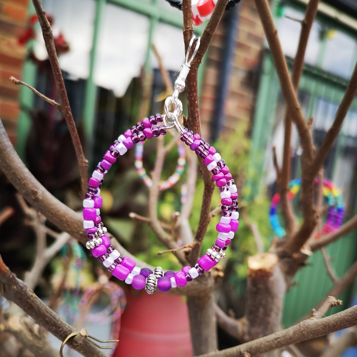 Beaded Hoop Earrings