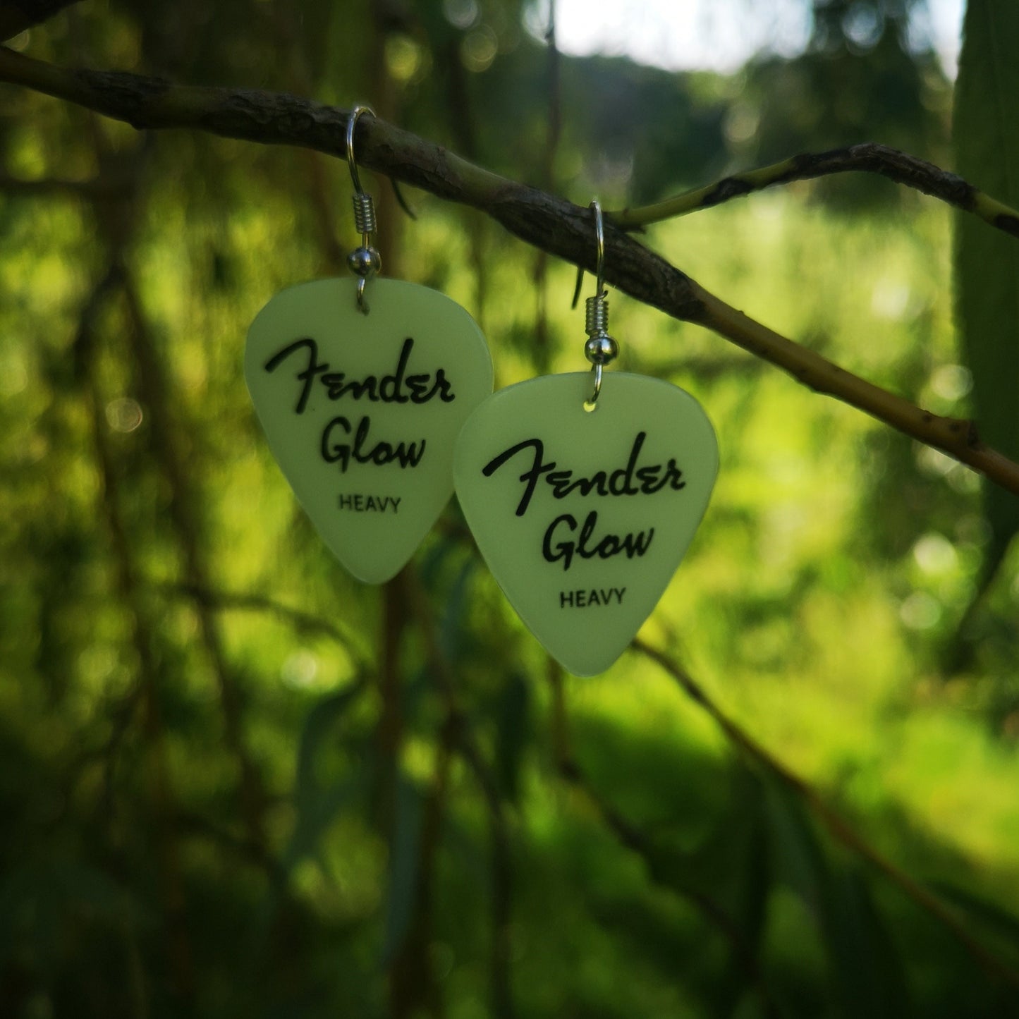 Plectrum Earrings - Glow in the dark