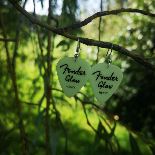 Plectrum Earrings - Glow in the dark