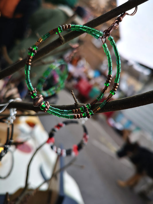 Beaded Hoop Earrings