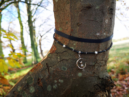 Silver Cat Choker/Day Collar Necklace
